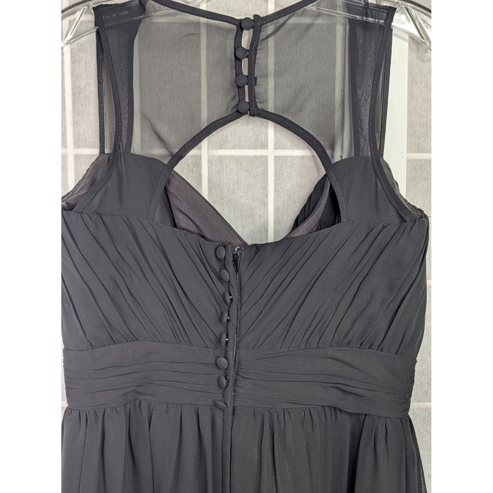 Alfred Angelo Women's Maxi Dress UK 11 US 6 Black Zipper‎ Buttons Wedding Classy - Picture 4 of 9